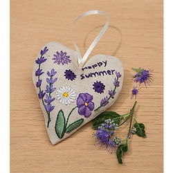 buttinette Stick-Herz "Happy Summer"