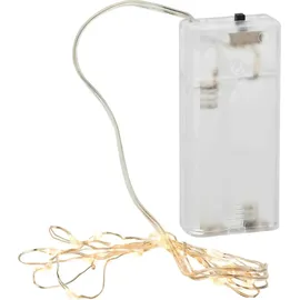 Lex LED-Lichterkette Draht silber 1,95 m 40 LEDs warmweiß