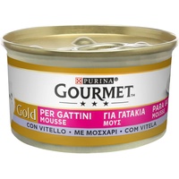 Purina Gourmet Gold Mousse für Kätzchen mit Kalbfleisch, 24 Dosen à 85 g