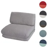 Schlafsessel HWC-E68, Schlafsofa Funktionssessel Klappsessel Relaxsessel, Stoff/Textil ~ hellgrau