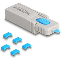 DeLock 20926 + Schlüssel USB Typ-C Blau, Grau Kunststoff