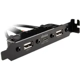 Akasa USB-C auf USB-A Adapter 0,3 m Schwarz