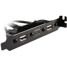 Akasa USB-C auf USB-A Adapter 0,3 m Schwarz
