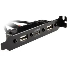 Akasa USB-C auf USB-A Adapter 0,3 m Schwarz