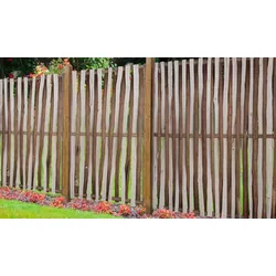 Haselnuss Sichtschutz Zaun - 150 x 180 cm - Flechtzaun aus Haselnuss, naturbelassen - Gartenzaun als Sichtschutz für den Garten