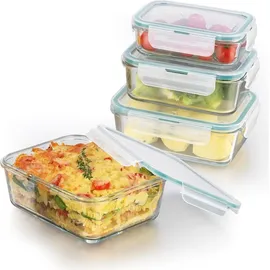GOURMETmaxx Klick-it Frischhaltedose grün 1,05 l 4-teiliges Set