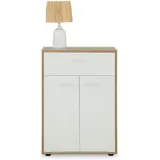 CARO-Möbel Highboard 60 x 84 x 30 cm Sonoma Eiche / Weiß