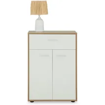 CARO-Möbel Highboard 60 x 84 x 30 cm Sonoma Eiche / Weiß