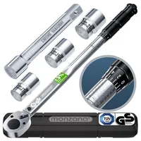 monzana Drehmomentschlüssel 6tlg. Set 40-210Nm 1/2 ' CV inkl. 3 Stecknüsse Verlängerung inkl. Koffer 4% Toleranz