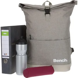 Sieber Kurierrucksack Rucksack Bench Classic mit Laptopfach 19 Liter Large A4 mit Geheimfach 64180 + Trinkflasche (Camouflage Grau 5900)