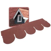 DAPRONA Dachschindeln Biberschwanz 1 m x 32 cm 20 Stück Rot