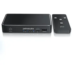 Primewire Audio / Video Matrix-Switch, 3-Port 4k UHD HDMI Switch, Verteiler mit Fernbedienung, Netzteil