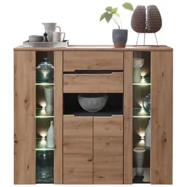 Innostyle Highboard Memphis 127 cm Braun / Grau