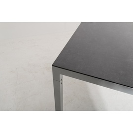 Gardissimo Faro Keramik Ausziehtisch Gartentisch 160-260x90cm silber