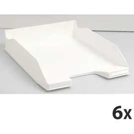 Exacompta 11313D 6er Pack Premium Briefablage COMBO MIDI, Kollektion Office - Weiß