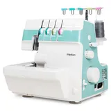 Medion Medion® Overlock-Nähmaschine »MD 19169, Teleskopfadenführung, Zubehör- Fach,«, 4 Fäden gleichzeitig, Nähen mit 2 Nadeln, Einstellbare Fadenspannung, blau