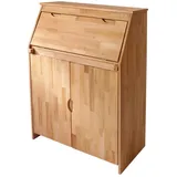 Home Affaire Sekretär HOME AFFAIRE "Luzern, Schreibtisch", beige (kernbuche), B:83cm H:112cm T:25cm, Sekretäre, Sekretär, kompakter Home-Office-Tisch, Massivholz, Breite 83 cm