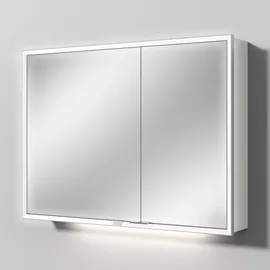 Sanipa Reflection Melamin-Spiegelschrank MILO 100 mit 2 Türen AU03443, Badmöbel,