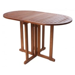 GartenHero Gartentisch Balkontisch klappbar oval Gartentisch Holztisch Klapptisch Tisch braun
