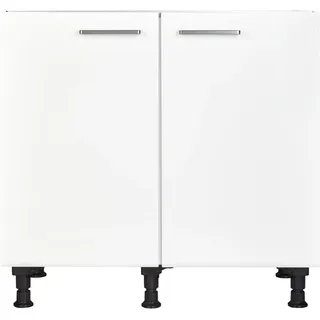 Nobilia Spülenschrank Touch 90 x 58,3 x 87 cm Weiß