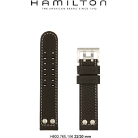 Hamilton Leder Khaki Aviation Band-set Leder-braun-22/22 H690.765.106 - braun