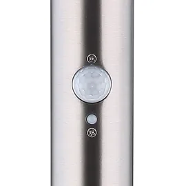 GLOBO Solar Gartenleuchte Bewegungsmelder Wegleuchte Außen Solar Gartenlampen mit Bewegungsmelder, 2 Stufen Erdspieß, 20x LED 0,2 Watt, DxH 15 x 55 cm, 2er Set