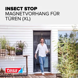 Tesa Insect Stop Magnetvorhang 120 x 240 cm Anthrazit