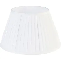 QAZQA Plissee-lampenschirm Weiß Rund Abgeschrägt 35/21/20