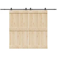 VidaXL Schiebetürbeschlag-Set 305 cm Stahl Schwarz
