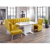 exxpo - sofa fashion Costa 197 x 92 x 265 cm Struktur langer Schenkel rechts mustard