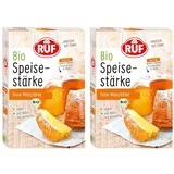 RUF Bio Speisestärke, reine Maisstärke, ideal für lockeres Gebäck, zum Binden von Soßen und Frucht-Kompott, glutenfrei und vegan (Packung mit 2)