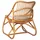 vidaXL Rattanstuhl Leinen 73 x 50 x 78 cm hellbraun