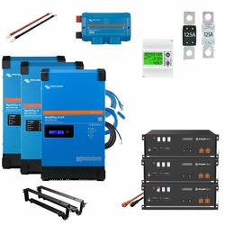 HUSATECH PowerSet 3 Phasig mit Victron MultiPlus II 48/3000/35-32 GX und 14,4 kWh Pylontech US5000 Speicher