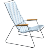 HOUE CLICK Relaxsessel Lounge chair Bambusarmlehnen Stahlgestell Dusty light blue