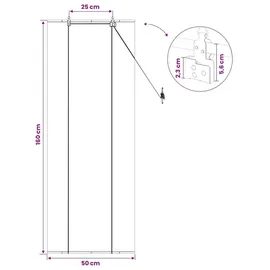 vidaXL Bambusrollo 50 x 160 cm / Fenstergröße (Velux) grau