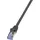 Logilink CQ4023S RJ45 Patchkabel CAT 6a S/FTP 0.50 m Schwarz vergoldete Steckkontakte, Flammwidrig, mit Rastnasenschutz 1 St.