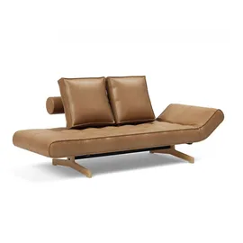 Innovation Living 3-Sitzer INNOVATION LIVING TM "Ghia Schlafsofa, Couch mit Wohlfühl-Faktor", braun, B:178cm H:83cm T:93cm, Sofas, eine große Liegefläche mit geringer Stellfläche, beidseitig abklappbar