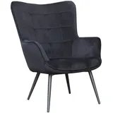 byLIVING Sessel Uta, schwarz 72x97x80 cm
