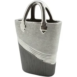 gilde handwerk macrander gmbh&co. kg GILDE Handtasche Bridgetown H=31,5cm - grau|silber