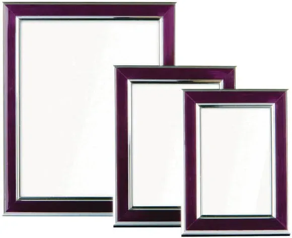 Premier Housewares Opulence Bilderrahmen - Set mit 3, lila & silber