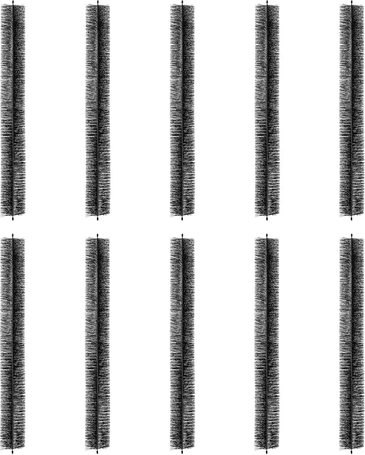 VEVOR Dachrinnenbürste, 9 m Gesamtlänge, 110 mm Durchmesser, Dachrinnenreinigungswerkzeug, bodennahe Dachrinnenbürste, Laubschutz für 12,7 cm Dachrinnen, entfernt mühelos Blätter und Schmutz vom Dach