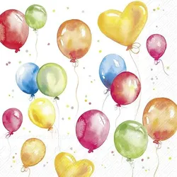 Serviette Birthday Baloons 20tlg. Papier Bunt