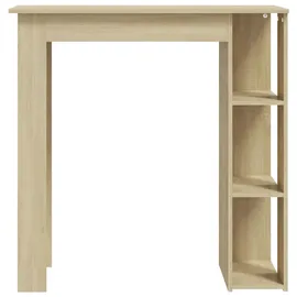 vidaXL Bartisch mit Regal 102 x 50 x 103,5 cm Braun