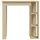 vidaXL Bartisch mit Regal 102 x 50 x 103,5 cm Braun