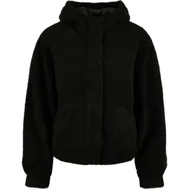 URBAN CLASSICS Ladies Short Sherpa Jacket in black - schwarz - XL