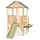 EXIT TOYS Holzspielhaus mit Rutsche und Matschküche naturbelassen