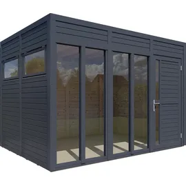 BERTILO Gartenbüro Cubus 3 Office 337 x 234 cm Anthrazit