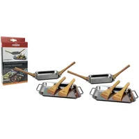 Grillfürst 2 x Grillpfännchen Set mit Schabern (je 2