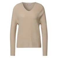STREET ONE Pullover in cotton beige | Gr.: 38