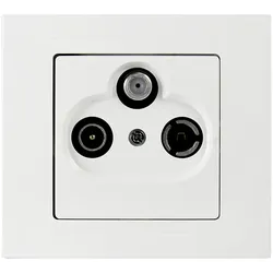 Gunsan Moderna Multimedia Sat TV Radio End Antennendose Weiss